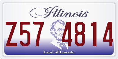 IL license plate Z574814