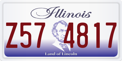 IL license plate Z574817