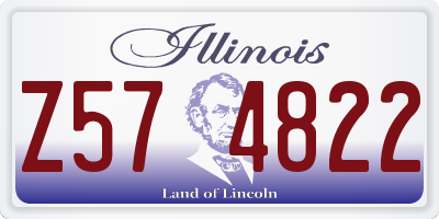 IL license plate Z574822
