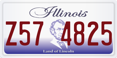 IL license plate Z574825