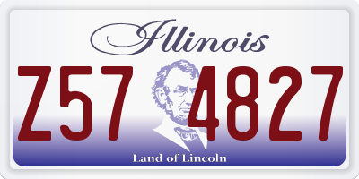 IL license plate Z574827