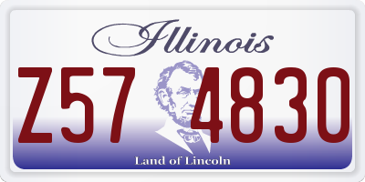 IL license plate Z574830