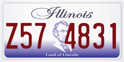 IL license plate Z574831