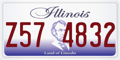 IL license plate Z574832