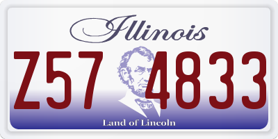 IL license plate Z574833