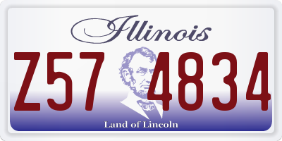 IL license plate Z574834