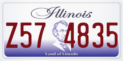 IL license plate Z574835