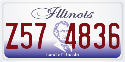 IL license plate Z574836