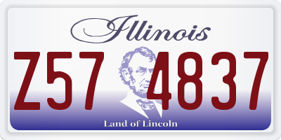 IL license plate Z574837