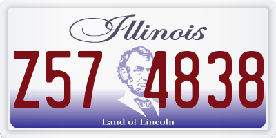 IL license plate Z574838