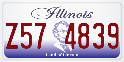 IL license plate Z574839