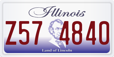 IL license plate Z574840