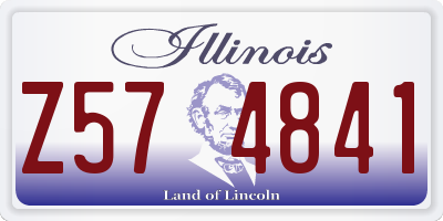 IL license plate Z574841