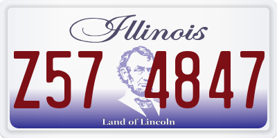 IL license plate Z574847