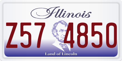 IL license plate Z574850