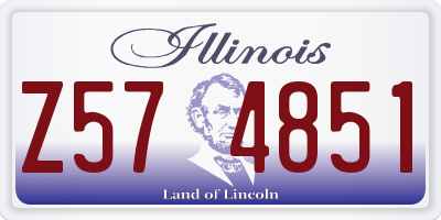 IL license plate Z574851