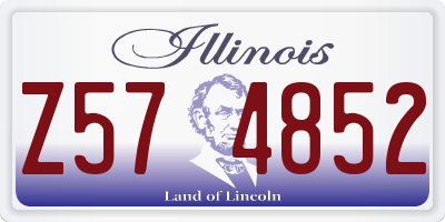 IL license plate Z574852