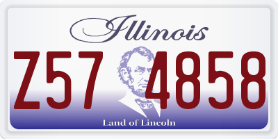 IL license plate Z574858