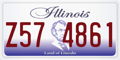 IL license plate Z574861