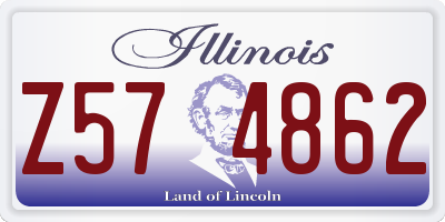 IL license plate Z574862