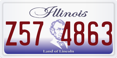 IL license plate Z574863