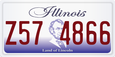 IL license plate Z574866