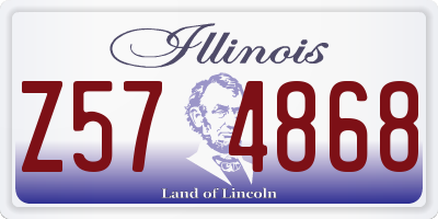 IL license plate Z574868