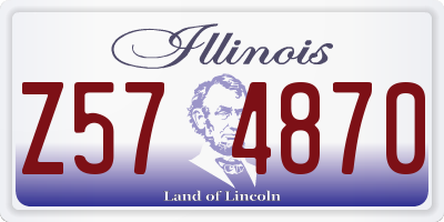 IL license plate Z574870