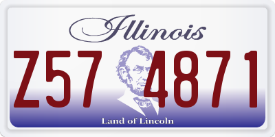 IL license plate Z574871