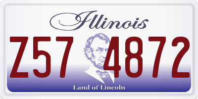 IL license plate Z574872