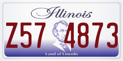 IL license plate Z574873