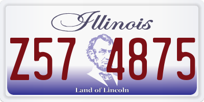 IL license plate Z574875