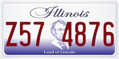 IL license plate Z574876