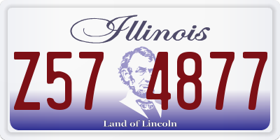IL license plate Z574877