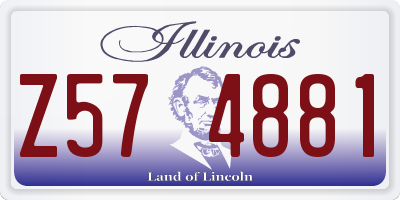 IL license plate Z574881