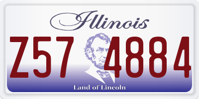 IL license plate Z574884