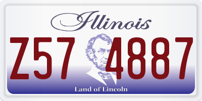 IL license plate Z574887