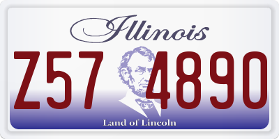 IL license plate Z574890