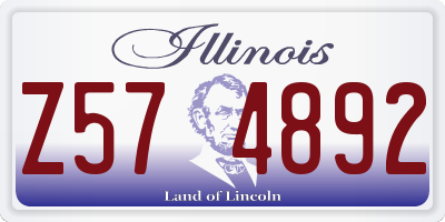 IL license plate Z574892