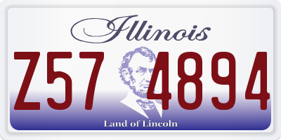 IL license plate Z574894