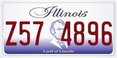 IL license plate Z574896