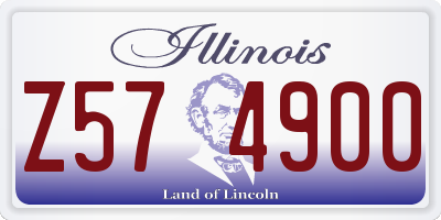 IL license plate Z574900