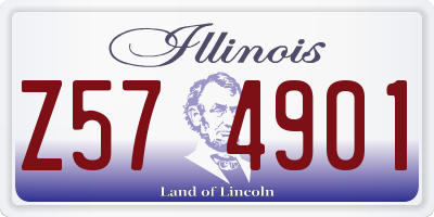 IL license plate Z574901