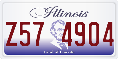IL license plate Z574904