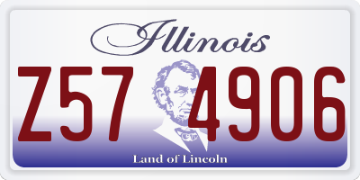 IL license plate Z574906