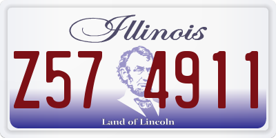IL license plate Z574911