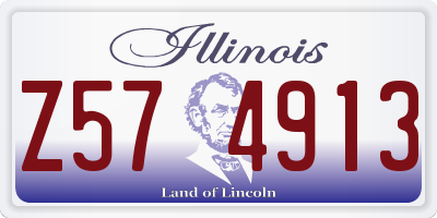 IL license plate Z574913
