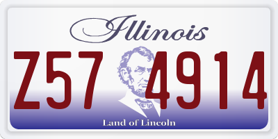 IL license plate Z574914