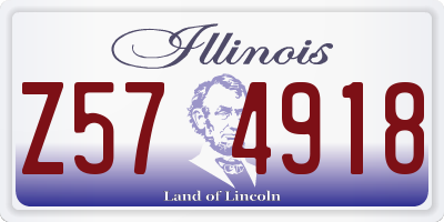 IL license plate Z574918