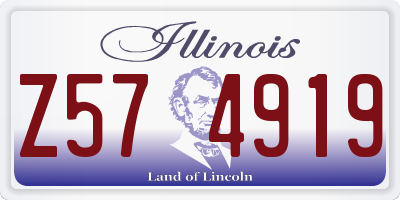 IL license plate Z574919